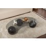 HANAH HOME Sto za dnevnu sobu Sphere Black Grey - slika 3