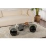 HANAH HOME Sto za dnevnu sobu Sphere Black Grey - slika 1