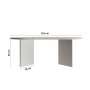HANAH HOME Sto za dnevnu sobu Leo Large White - slika 4