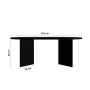 HANAH HOME Sto za dnevnu sobu Leo Large Black - slika 5