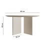 HANAH HOME Sto za dnevnu sobu Leo 42 Cream - slika 4