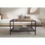 HANAH HOME Sto za dnevnu sobu Dubois Atlantic Pine Black - slika 2