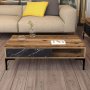 HANAH HOME Sto za dnevnu sobu Istanbul Walnut Black Marble - slika 3