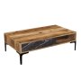 HANAH HOME Sto za dnevnu sobu Istanbul Walnut Black Marble - slika 4