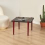 HANAH HOME Sto za dnevnu sobu Halicheron Anthracite Burgundy - slika 1