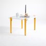 HANAH HOME Sto za dnevnu sobu Halicheron White Yellow - slika 2