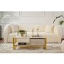 HANAH HOME Sto za dnevnu sobu Haldizen Gold Travertine - slika 2