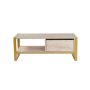 HANAH HOME Sto za dnevnu sobu Haldizen Gold Travertine - slika 4