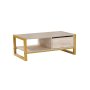 HANAH HOME Sto za dnevnu sobu Haldizen Gold Travertine - slika 5