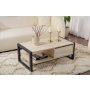 HANAH HOME Sto za dnevnu sobu Haldizen Black Travertine - slika 1