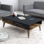 HANAH HOME Sto za dnevnu sobu Valensiya Walnut Anthracite - slika 1