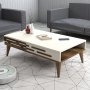HANAH HOME Sto za dnevnu sobu Valensiya Walnut Cream - slika 1