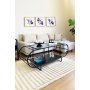 HANAH HOME Sto za dnevnu sobu Windy Black Fume - slika 1
