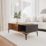 HANAH HOME Sto za dnevnu sobu Tarz Anthracite Oak - slika 2