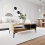 HANAH HOME Sto za dnevnu sobu Tarz Anthracite Oak - slika 3