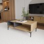 HANAH HOME Sto za dnevnu sobu Tarz Anthracite Oak - slika 1