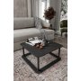 HANAH HOME Sto za dnevnu sobu Hole Square Black - slika 2