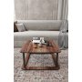 HANAH HOME Sto za dnevnu sobu Hole Square Walnut - slika 1