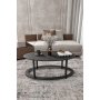 HANAH HOME Sto za dnevnu sobu Hole Ellipse Black - slika 2