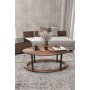 HANAH HOME Sto za dnevnu sobu Hole Ellipse Walnut - slika 2