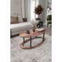 HANAH HOME Sto za dnevnu sobu Hole Ellipse Walnut - slika 1