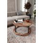 HANAH HOME Sto za dnevnu sobu Hole Round Walnut - slika 1