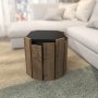 HANAH HOME Sto za dnevnu sobu Lori Anthracite Walnut - slika 4