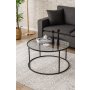 HANAH HOME Sto za dnevnu sobu Startis 80 Black Fume - slika 1