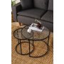 HANAH HOME Sto za dnevnu sobu Tokyo 60 Black Fume - slika 1