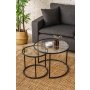 HANAH HOME Sto za dnevnu sobu Belarus 60 Black Transparent - slika 2