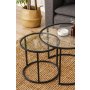 HANAH HOME Sto za dnevnu sobu Belarus 60 Black Transparent - slika 3