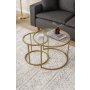 HANAH HOME Sto za dnevnu sobu Belarus 60 Gold Transparent - slika 1