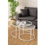 HANAH HOME Sto za dnevnu sobu Belarus 80 White Transparent - slika 2