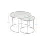 HANAH HOME Sto za dnevnu sobu Belarus 80 White Transparent - slika 3