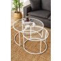 HANAH HOME Sto za dnevnu sobu Belarus 80 White Transparent - slika 1