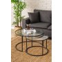 HANAH HOME Sto za dnevnu sobu Belarus 80 Black Transparent - slika 2