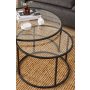 HANAH HOME Sto za dnevnu sobu Belarus 80 Black Transparent - slika 3