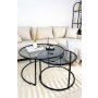 HANAH HOME Sto za dnevnu sobu Tokyo 80 Black Fume - slika 2