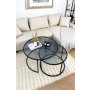 HANAH HOME Sto za dnevnu sobu Tokyo 80 Black Fume - slika 3