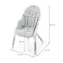 KINDERKRAFT STOLICA ZA HRANJENJE DINNLY LIGHT GREY - slika 2