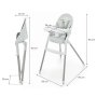 KINDERKRAFT STOLICA ZA HRANJENJE DINNLY LIGHT GREY - slika 3