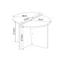 HANAH HOME Sto za dnevnu sobu Dolunay Walnut Anthracite - slika 5