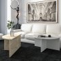 HANAH HOME Sto za dnevnu sobu Dolunay Grey Travertine - slika 2