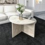 HANAH HOME Sto za dnevnu sobu Dolunay Grey Travertine - slika 3