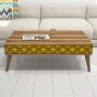 HANAH HOME Sto za dnevnu sobu City Walnut Yellow - slika 2
