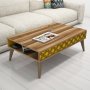 HANAH HOME Sto za dnevnu sobu City Walnut Yellow - slika 1
