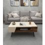 HANAH HOME Sto za dnevnu sobu Aren Beige Light Walnut - slika 3