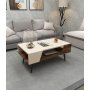 HANAH HOME Sto za dnevnu sobu Aren Beige Light Walnut - slika 1