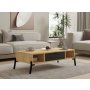HANAH HOME Sto za dnevnu sobu Faro Sapphire Oak Antracite - slika 1