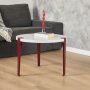 HANAH HOME Sto za dnevnu sobu Fregoia White Burgundy - slika 1